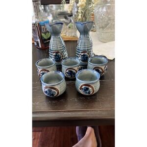 Vintage Antique Japanese Sake Set